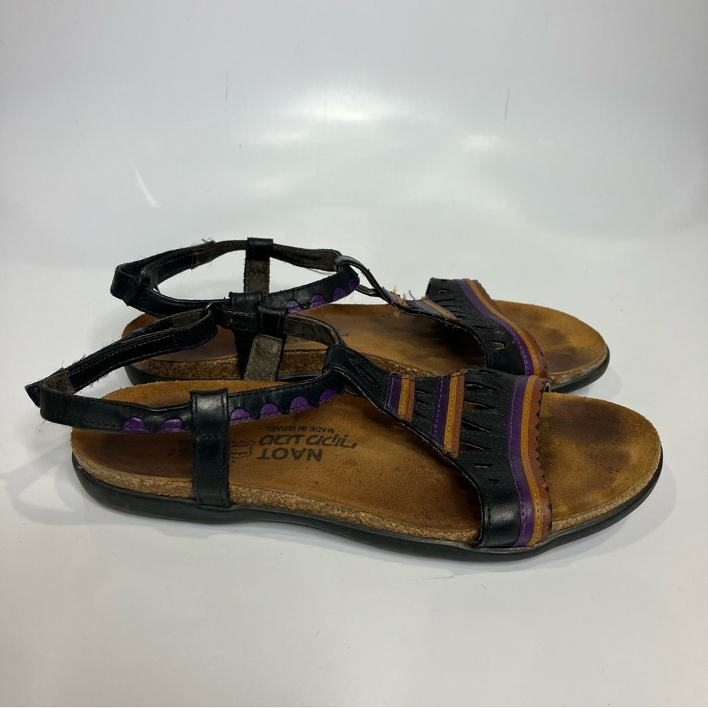 Naot‎ Odelia sandals strappy leather multicolored made in Israel womens size 37